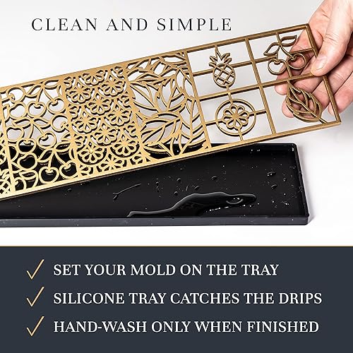Vista 15 de Bandeja de diseño transparente para hacer cubitos de hielo – Moldes de hielo modernos para bourbon y cócteles en 5 segundos – Sello de cubo de molde