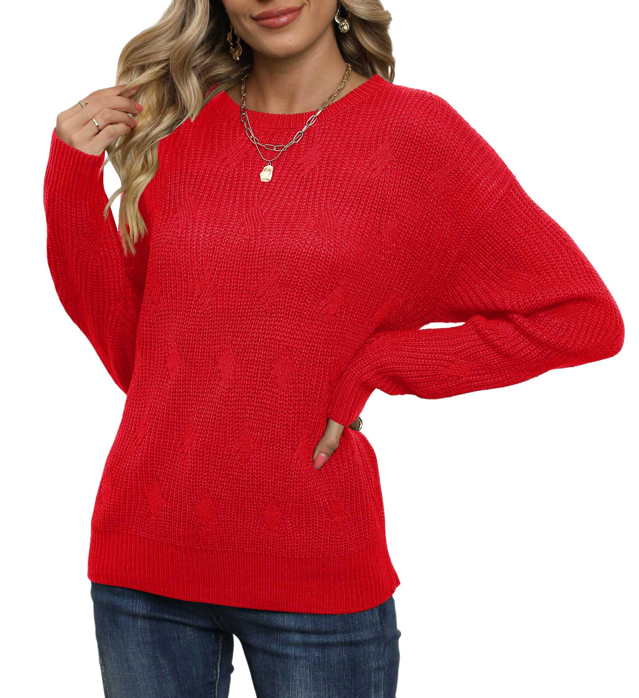 Jouica Womens Fall Lightweight Sweater Knit Casual Pullovers Sweaters for Women