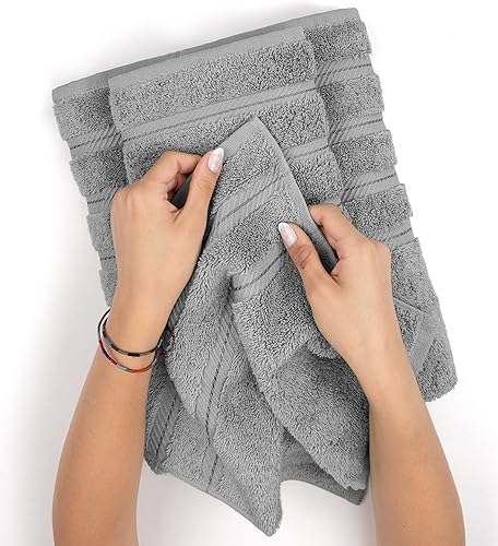 Miniatura 20 de American Soft Linen - Juego de 4 toallas de baño, 100% de algodón turco de 27 x 54 pulgadas, toallas de baño extragrandes, toallas para ducha