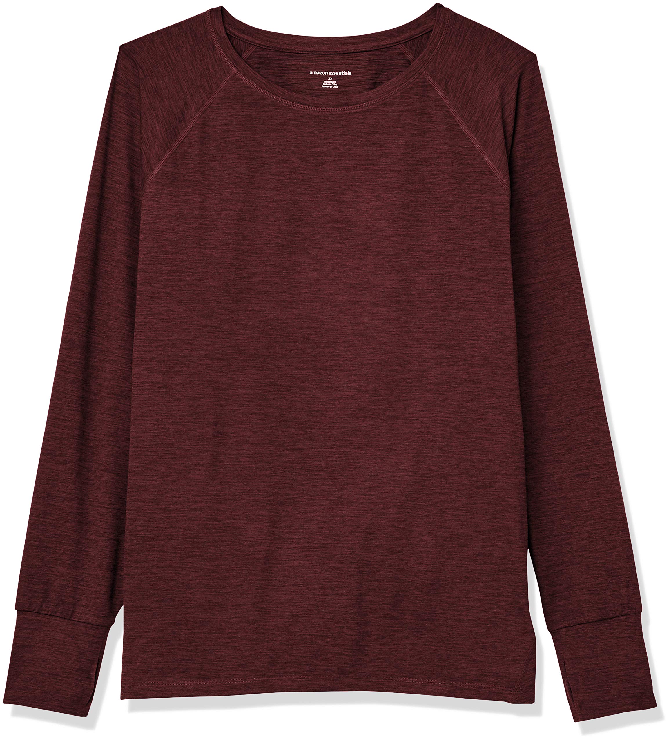 Amazon Essentials Maglia Girocollo a Maniche Lunghe Elasticizzata Tecnica Spazzolata (Taglie Forti Disponibili) Donna