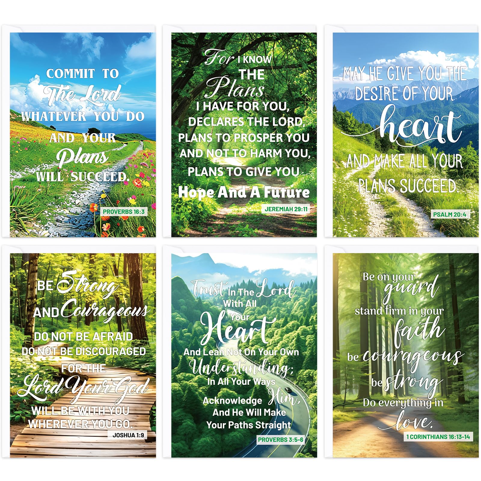 Fancy Land Religious Graduation Cards Christian Congrats Grad Greeting Card with Envelopes for School Graduates Supplies 12Pcs