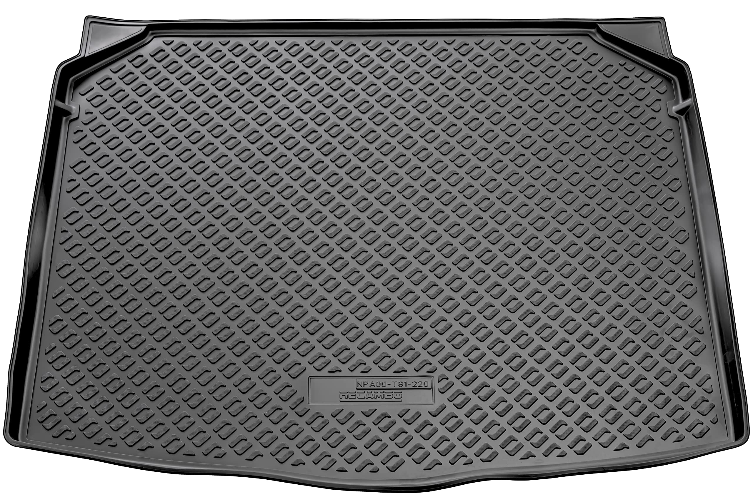 Recambo Alfombrilla de goma para maletero de calidad prémium apta para Skoda Karoq con sistema VarioFlex | a partir de 2017 | Ajuste perfecto con borde