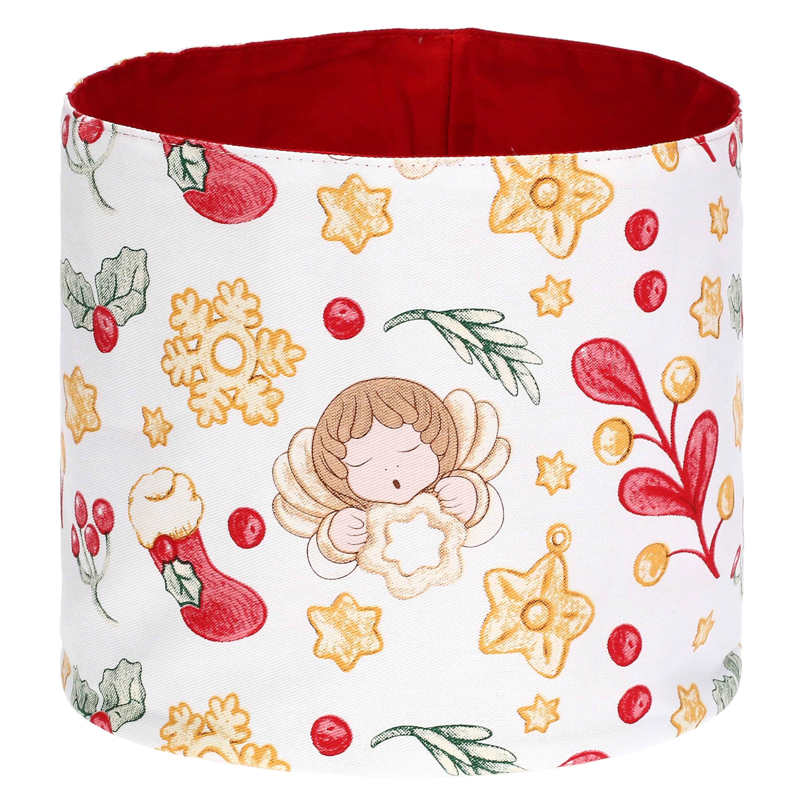 THUN, Set Tagliere con Sacchetto Porta Pane in Legno, Collezione Sorprese di Natale, Set per Casa e Cucina, Idea Regalo per Natale, Tagliere 35x25x1,5 cm, Portapane 20x18 cm