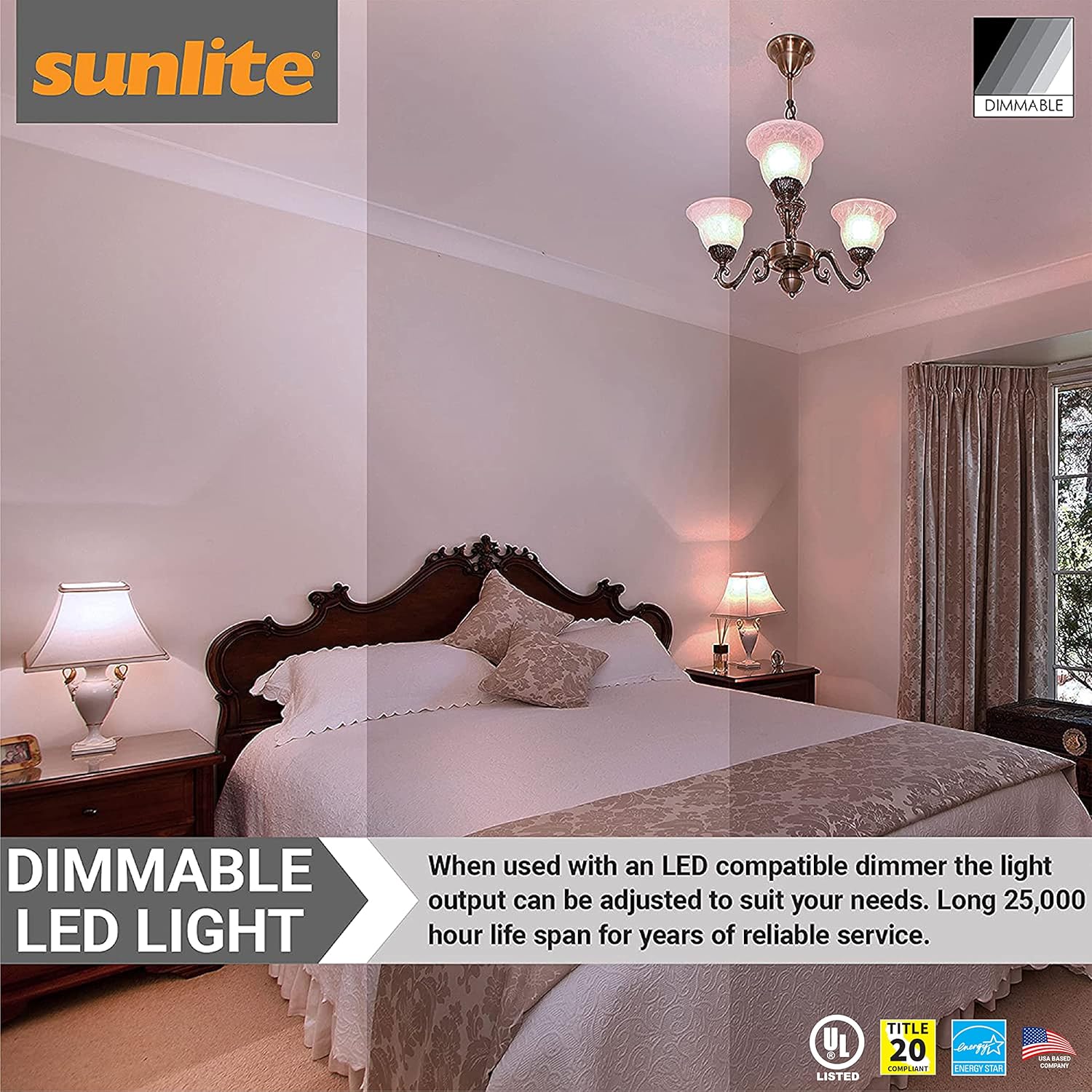 Sunlite A19 GU24 Dimmable Light Bulb, 9 Watts (60WEquivalent) 800 Lumens, 2 Prong LED Twist and Lock Base, 90 CRI, ETL Rated for Enclosed Fixtures, 4000K Cool White, 1 Pack
