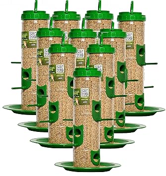 Skybeings Balcony Bird Feeder Large 10 Pieces_Green