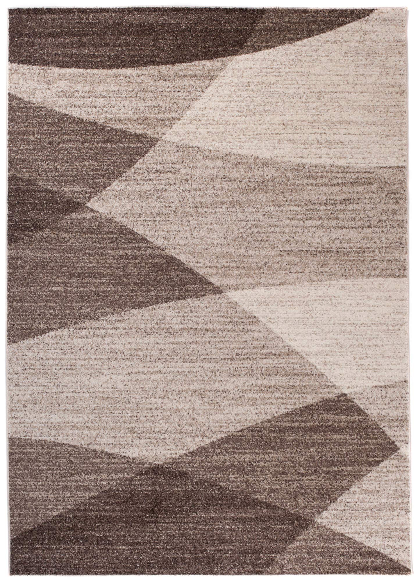 Tapiso Sari dywan z krótkim włosiem, nowoczesny, beżowy, brązowy, nakrapiany, wzór w paski, fale, do salonu, sypialni, Ökotex 160 x 220 cm