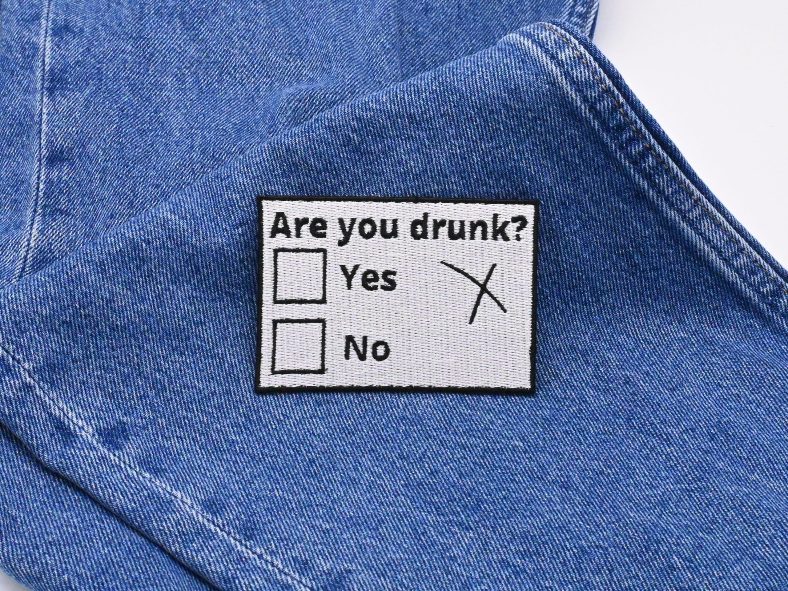 Écusson Thermocollant "Alcohol You Later" - Écusson Amusant à Coudre/à Repasser | Sticker "Je T'appelle Plus Tard" Brodé | Applique D'alcool Pour Tous Les Tissus | 80x20mm