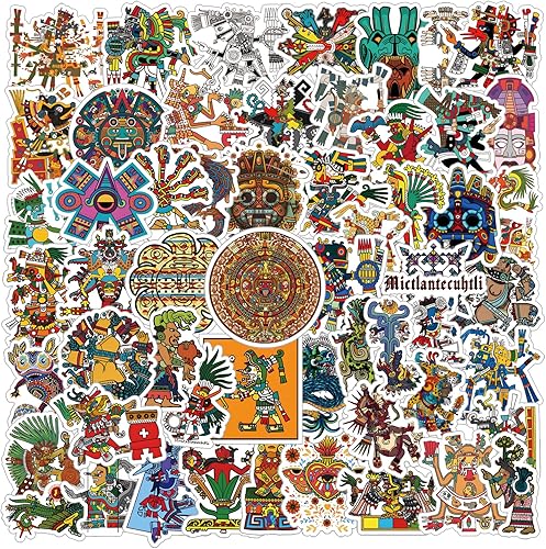 Miniatura 1 de Paquete de 56 calcomanías aztecas lindas calcomanías impermeables de vinilo para botella de agua laptop teléfono patineta álbumes de recortes