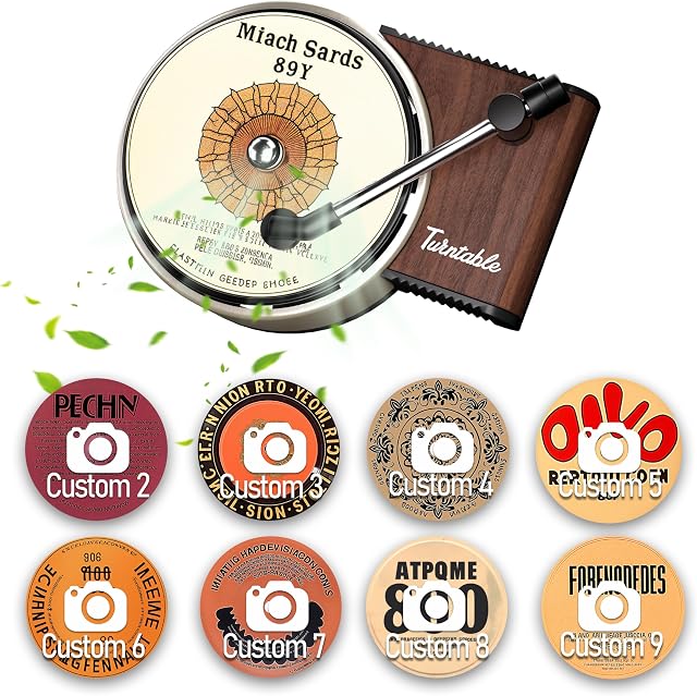 Voiture photo personnalisée Air Freshener, lecteur d'enregistrement photo personnalisé double face Air Voiture de fraicheur,Air Voiture de fraicheur pour papa, maman, meilleur ami, collègues(9pcs)
