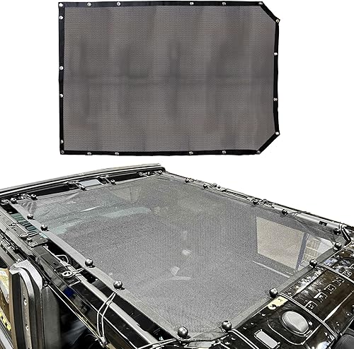 BESTAOO Parasol para accesorios Ford Bronco 2021 2022 2023 2024 2025 2 puertas, parasol de malla frontal Bimini cubierta superior para Bronco de 2