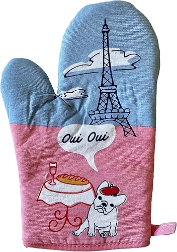 Miniatura 2 de Oui Oui - Guante de horno de bulldog francés, divertido guante de cocina para amantes de los cachorros, guantes de cocina divertidos gráficos para