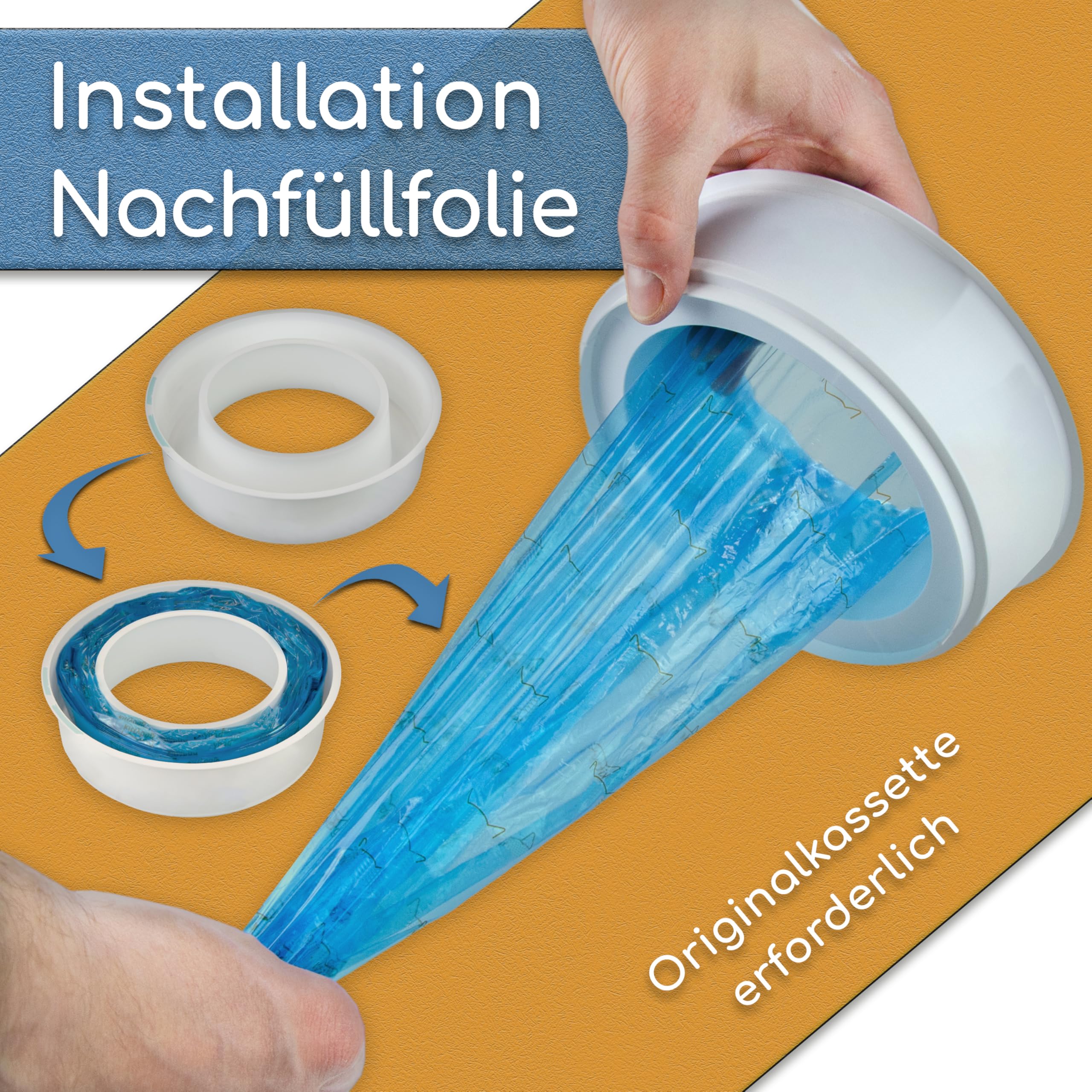 Meezis - Pack de 8 recambios compatibles con cartuchos de recambio para cubos de basura para gatos, resistentes a los olores y resistentes (8 unidades)