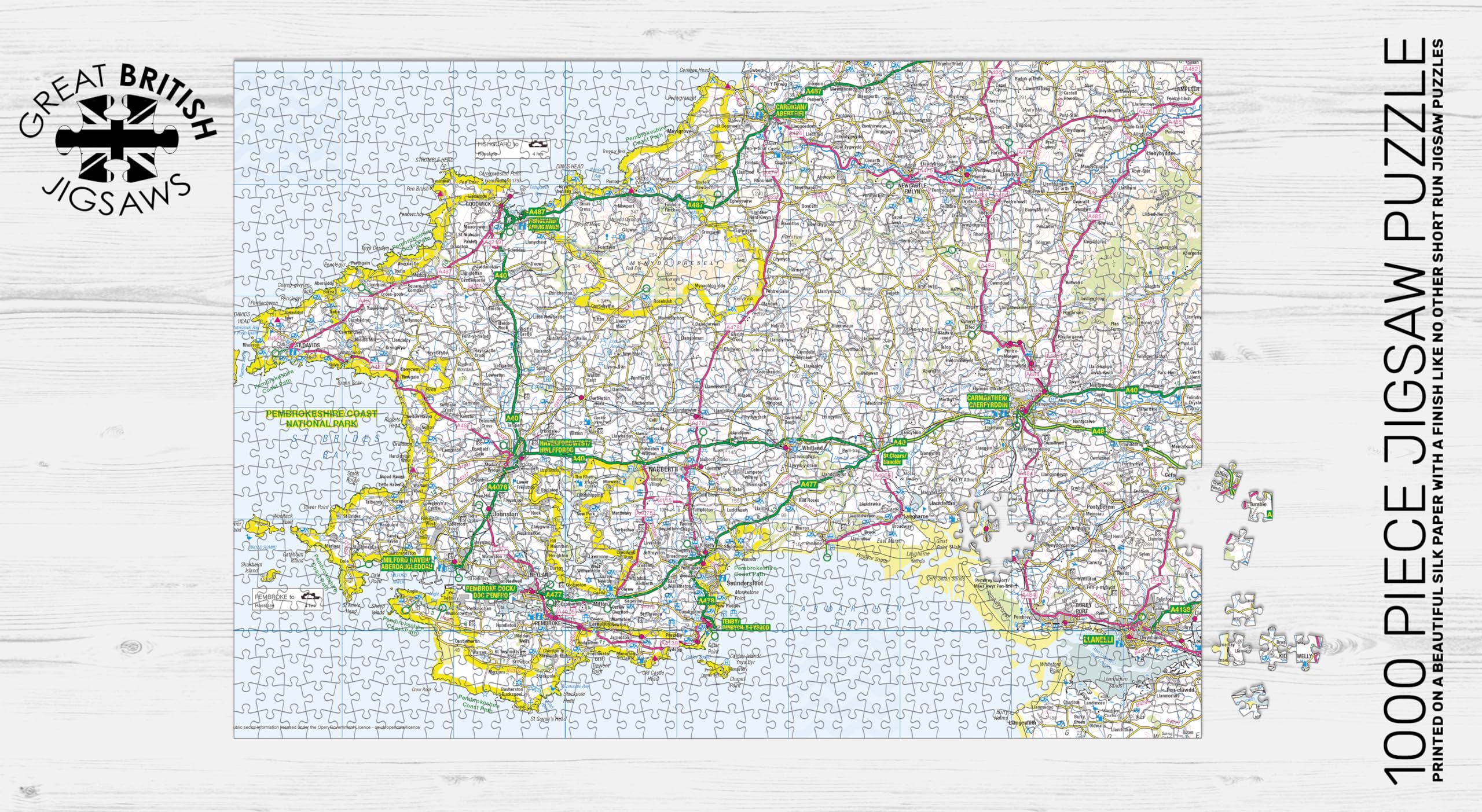 Pieceful Maps Jigsaw Puzzle, Pembrokeshire Coast - Image 2