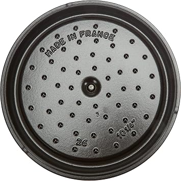 Staub 1112625 Casserole Pot Round 26 cm Black