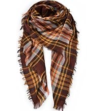 Womens Winter Scarf, Fashion Cashmere Feel Plaid Scarfs for Women, Pashmina Shawls and Wraps, Long Blanket Scarf