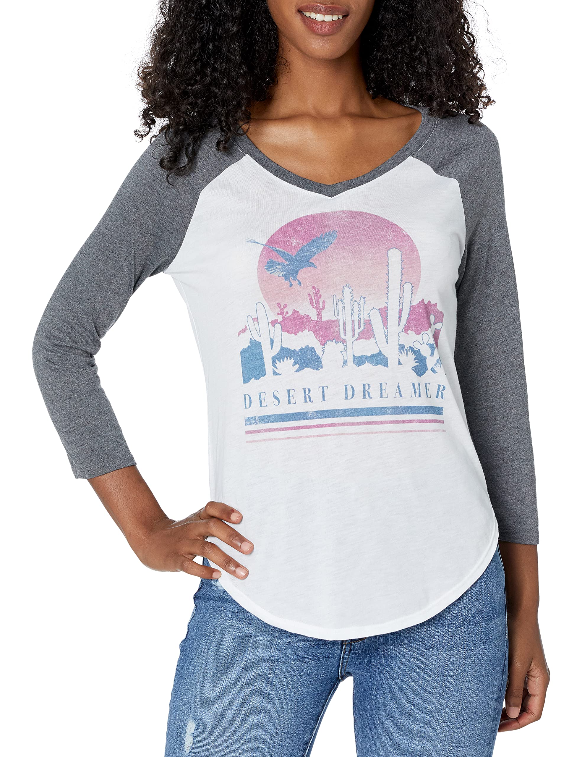 Fifth SunWomen's Desert Dream Graphic Women's Fashion Raglans Shirt