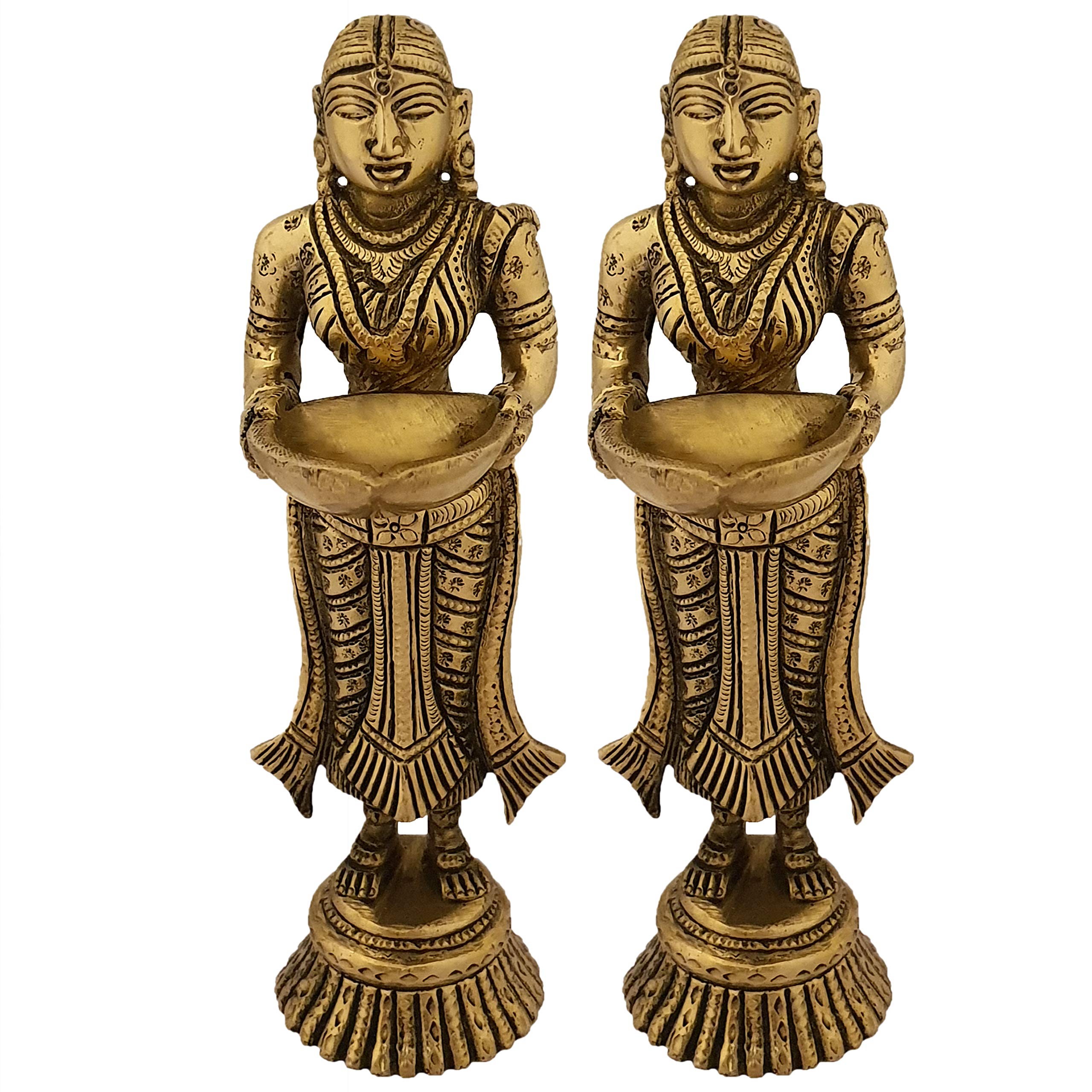 Indian Diwali Oil Lamp Pooja Diya Brass Light Puja Decorations Mandir Decoration Items Handmade Home