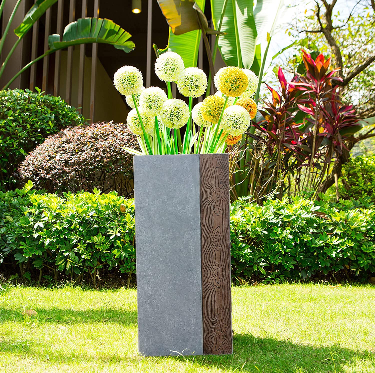 Amazon.com : Kante Lightweight Concrete Tall Modern Square