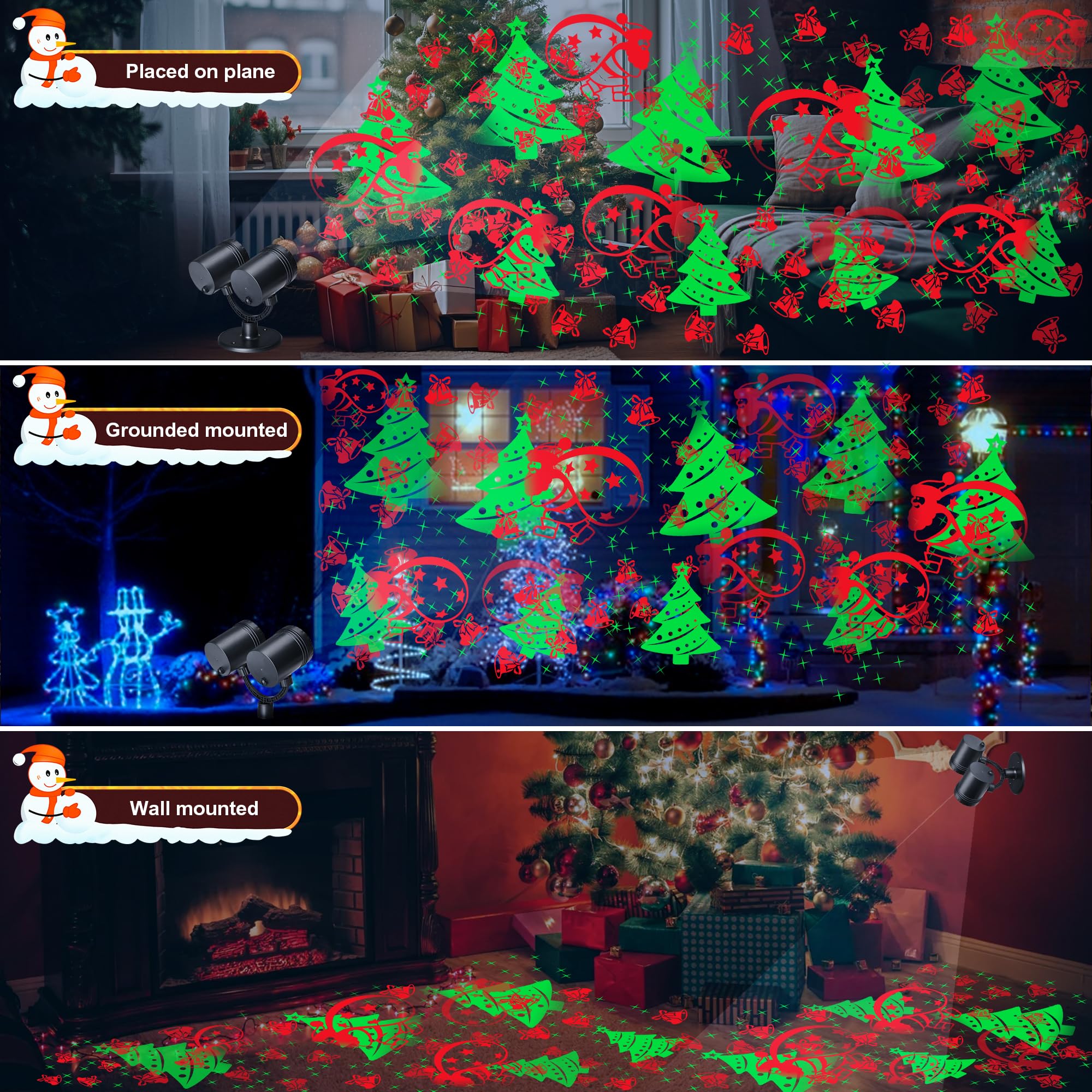 Christmas Projector Lights - Dynamic Holiday Display -2 Christmas Projector Lights - Dynamic Holiday Display -2