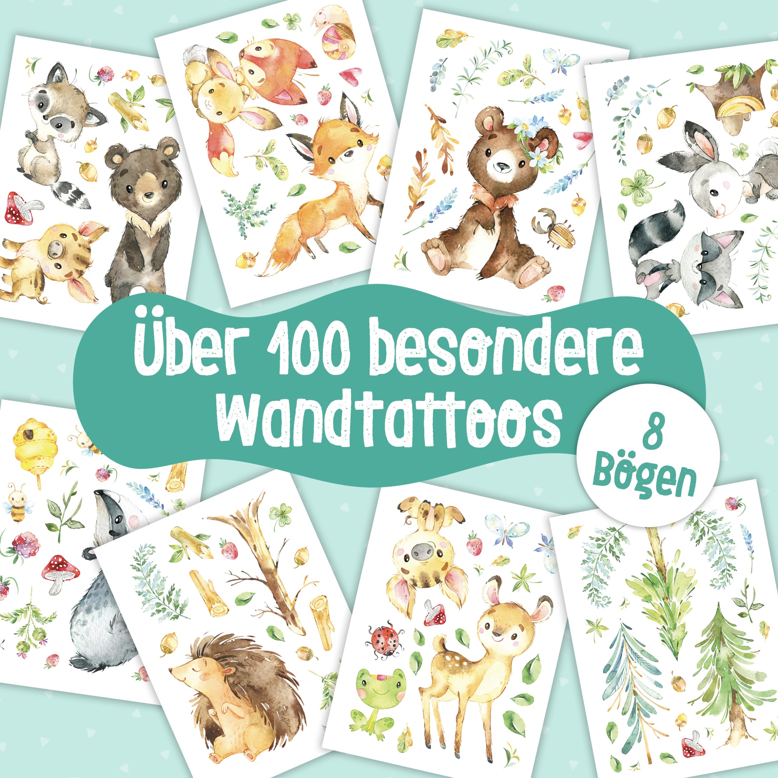Papierdrachen Wall Tattoos, 8 Sheets of Wall Stickers for Children, Children's Room Decoration, Wall Decoration - Image 2