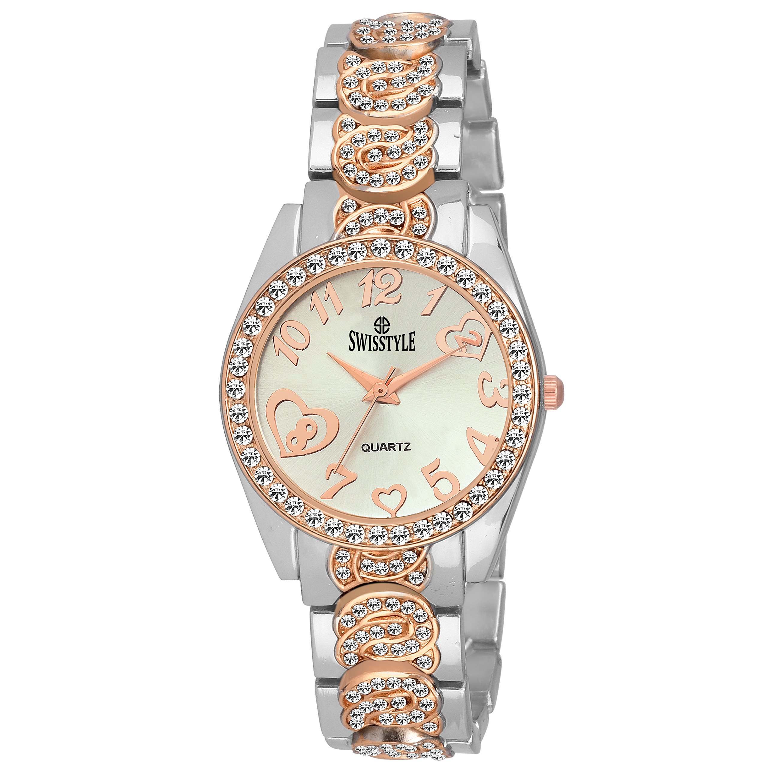 Swisstyle Analogue White Dial Womens Watch-Ss-Lr874-Wht-Cpr (B01MSEYC3N) Amazon Price History, Amazon Price Tracker