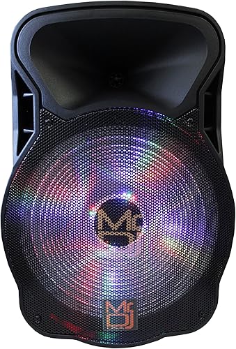 Miniatura 2 de Mr. Dj DJ12BAT Altavoz de potencia máxima de 12 pulgadas y 2000 W con Bluetooth y batería incorporados, 1 pulgada LCDMP3USBMicro SD