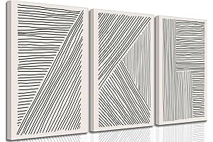 Striking 3-Piece Minimalist Art for Your Bedroom Oasis