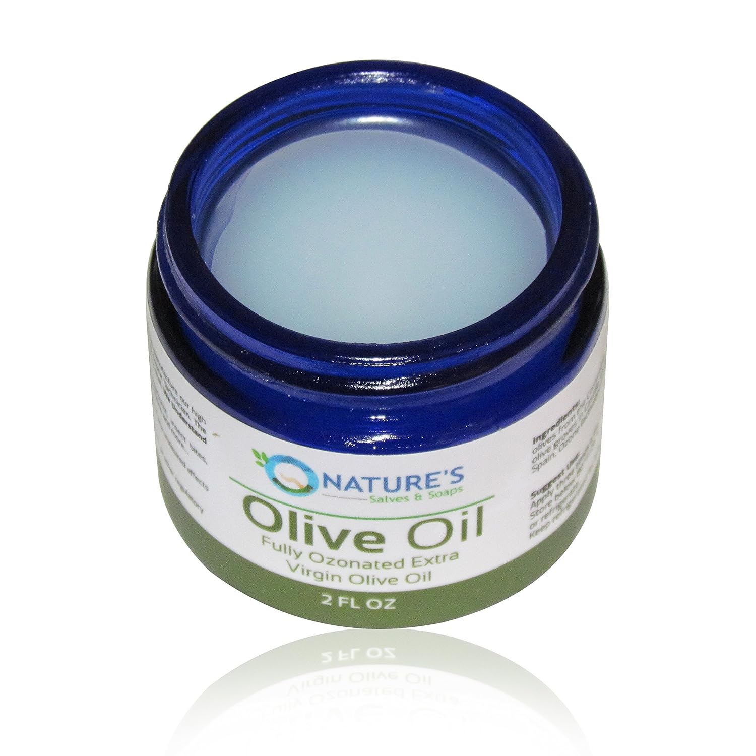 Nature's Salves and Soaps Fully Ozonated Organic Extra Virgin Olive Oil (2 Fl. Oz.)