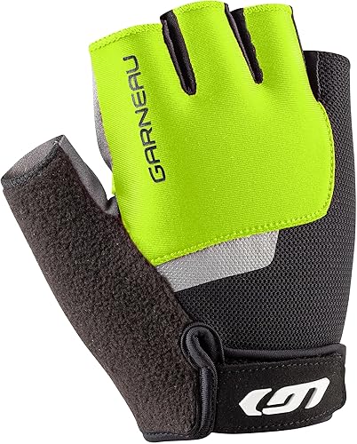 Garneau Men's Biogel Rx Bike Gloves Half-Finger Cycling Gloves for Men Shock-Absorbing Pad Breathable & Lightweight