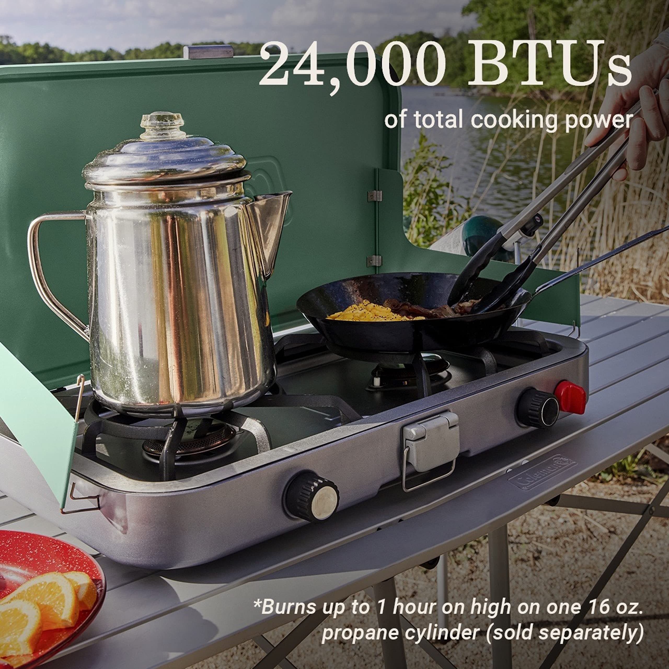 Coleman Cascade™ 3-in-1 2 Burner Gas Cooking Camping Stove