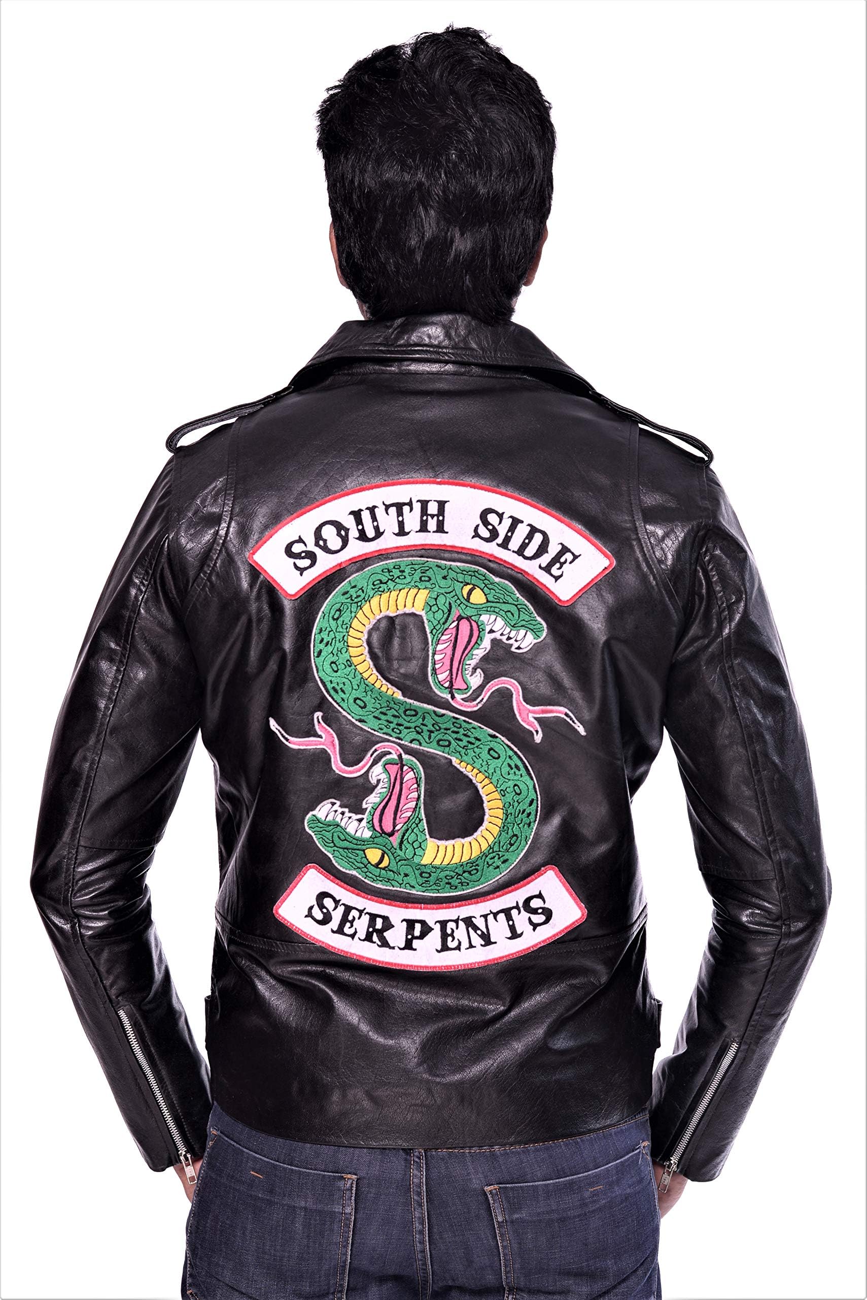 Royal Gallery Riverdale Southside Serpents Jughead Jones Snake Men's Real Leather Jacket