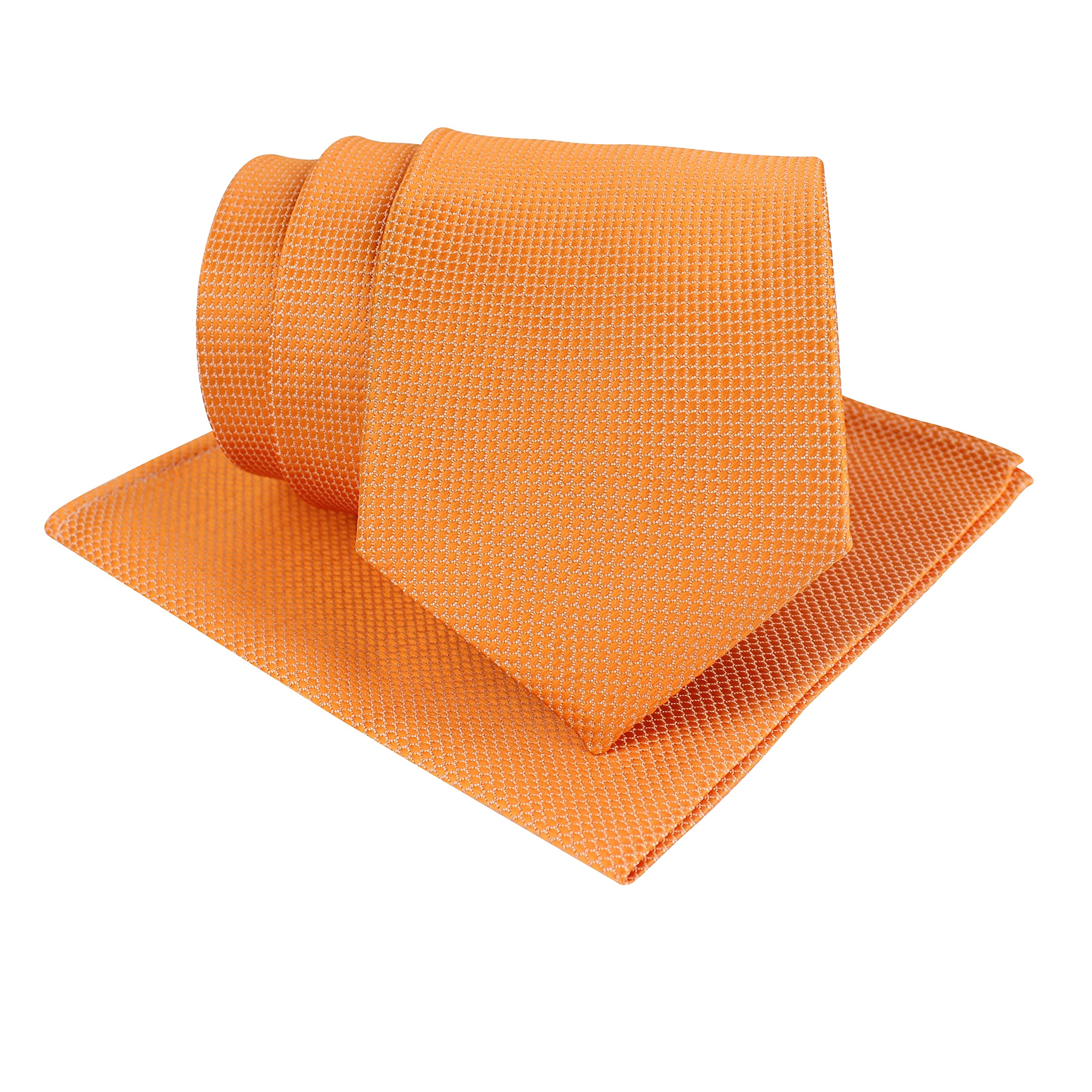 kovove Kavove The Elegant Self Checkered Orange Gift Box For Men-picture-22