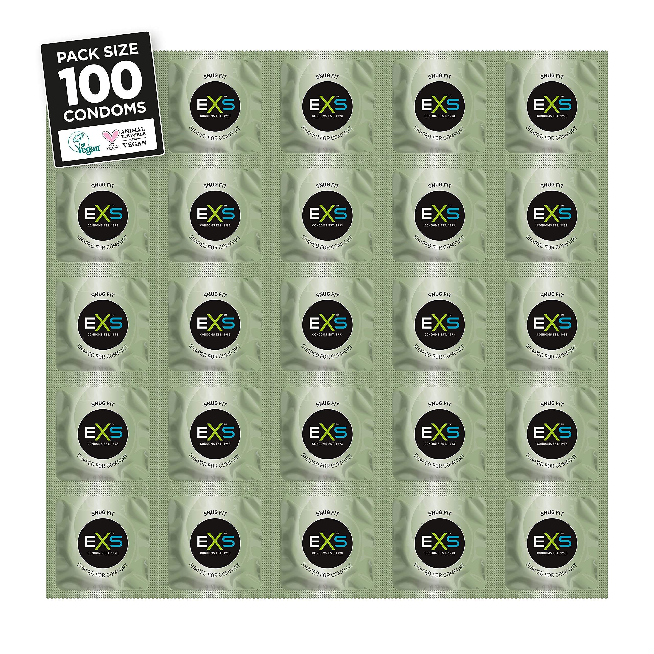 EXS Trim Snug Fit - 100 petits préservatifs