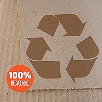 Vista 6 de Flipside Products Hojas de proyecto corrugado de papel kraft de doble cara (flauta), hojas de cartón, insertos de embalaje planos, manualidades