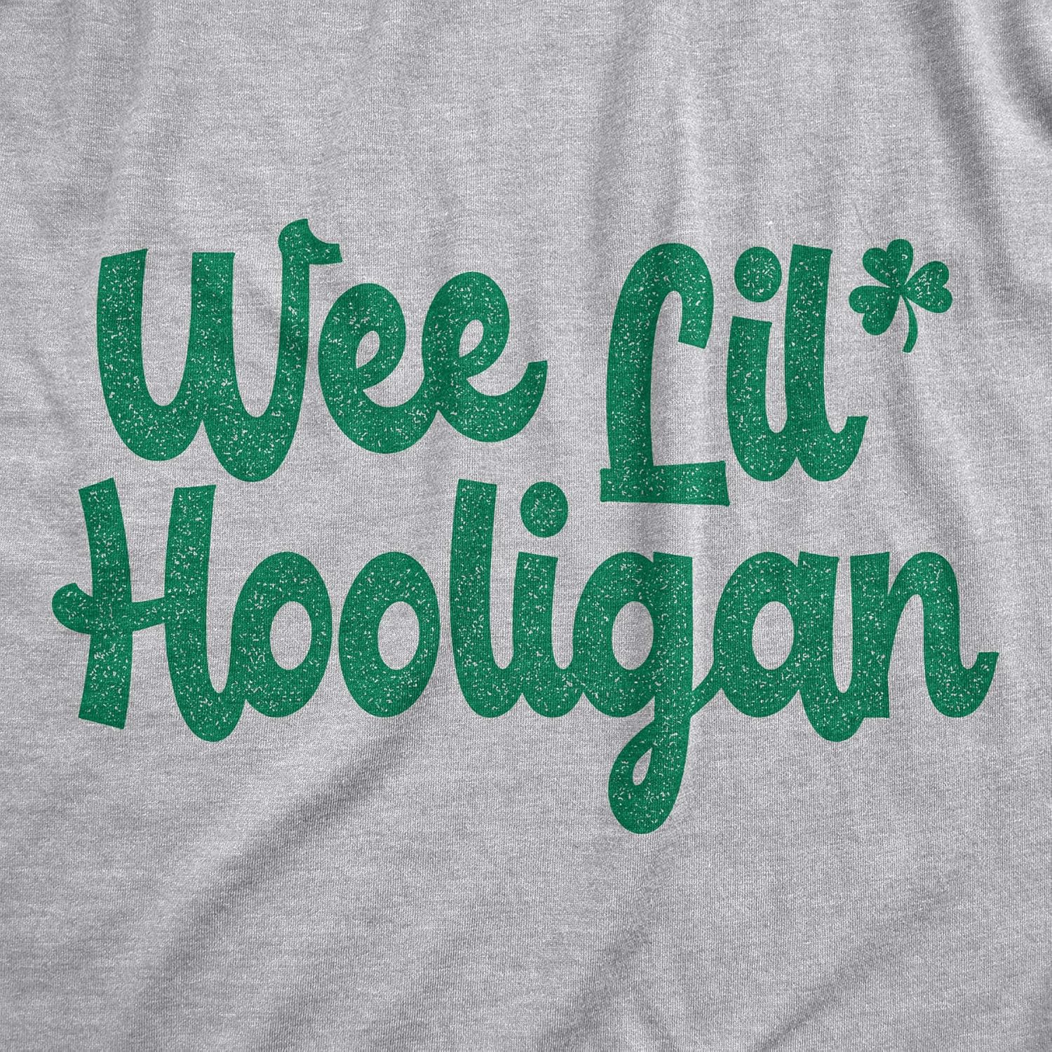 Toddler St Patricks Day Shirt - Wee Lil Hooligan Funny Irish Tee for Kids, Boys & Girls, Lucky Shamrock Baby Outfit - Image 3