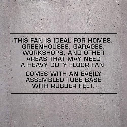 Miniatura 3 de Hurricane Pro - Ventilador de piso de aluminio de 20 pulgadas de alta velocidad, de alta resistencia, de metal, con 3 configuraciones de velocidad