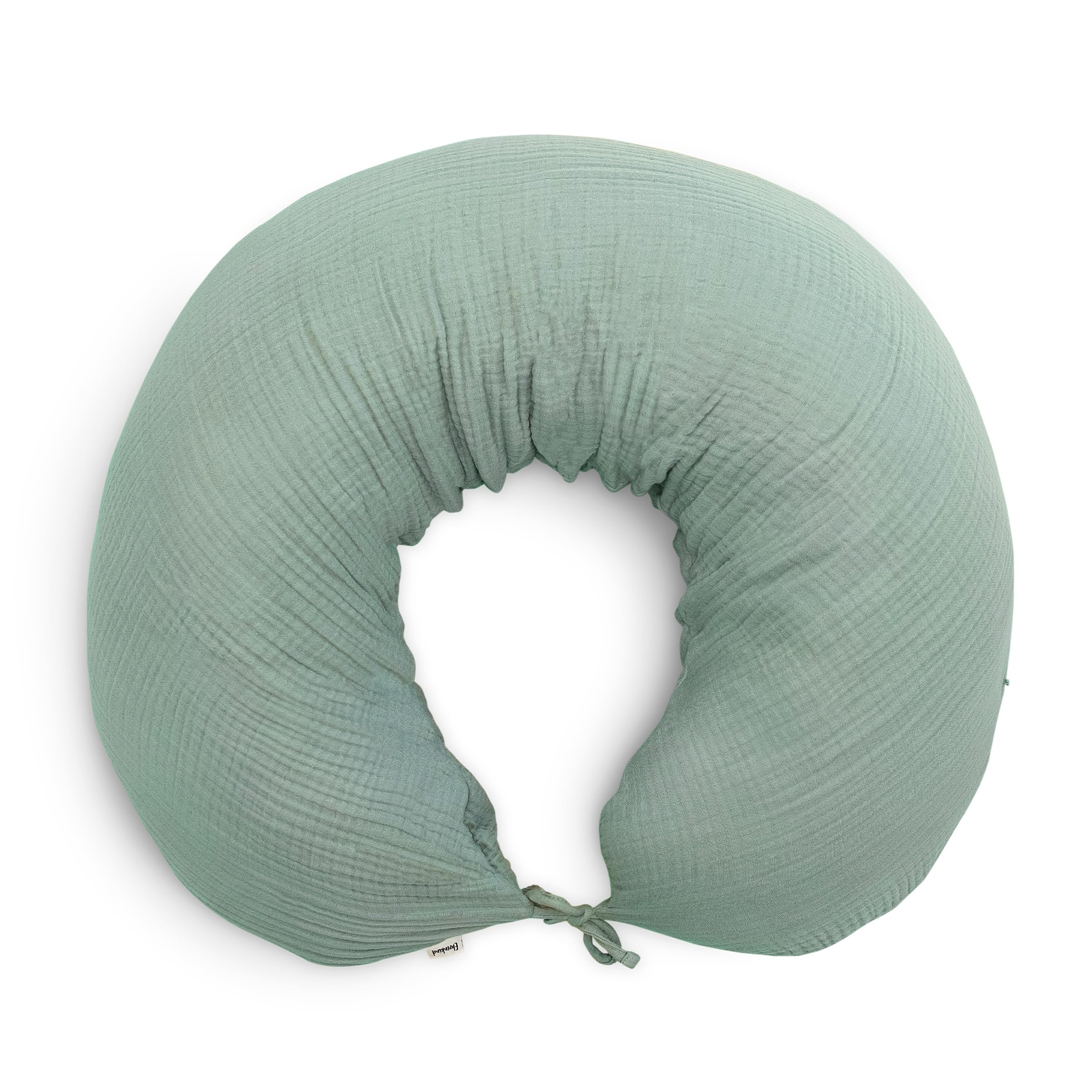 Ehrenkind® Stillkissen aus Bio-Baumwolle | Atmungsaktiv & ergonomisch | Für Schwangerschaft, Stillzeit & Baby | Flexibel & waschbar | Füllung anpassbar Jade 160 cm
