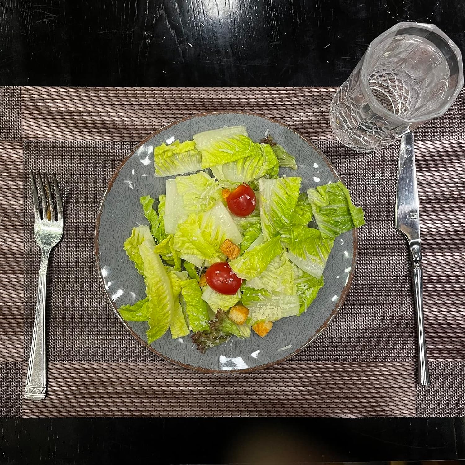 LEHAHA Rustic Farmhouse Service De Table 12 Pièces En