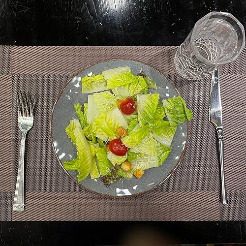 Miniatura 7 de LEHAHA Rustic Farmhouse - Juego de vajilla de melamina de 12 piezas, platos y cuencos, uso en interiores y exteriores, juego de platos de cocina