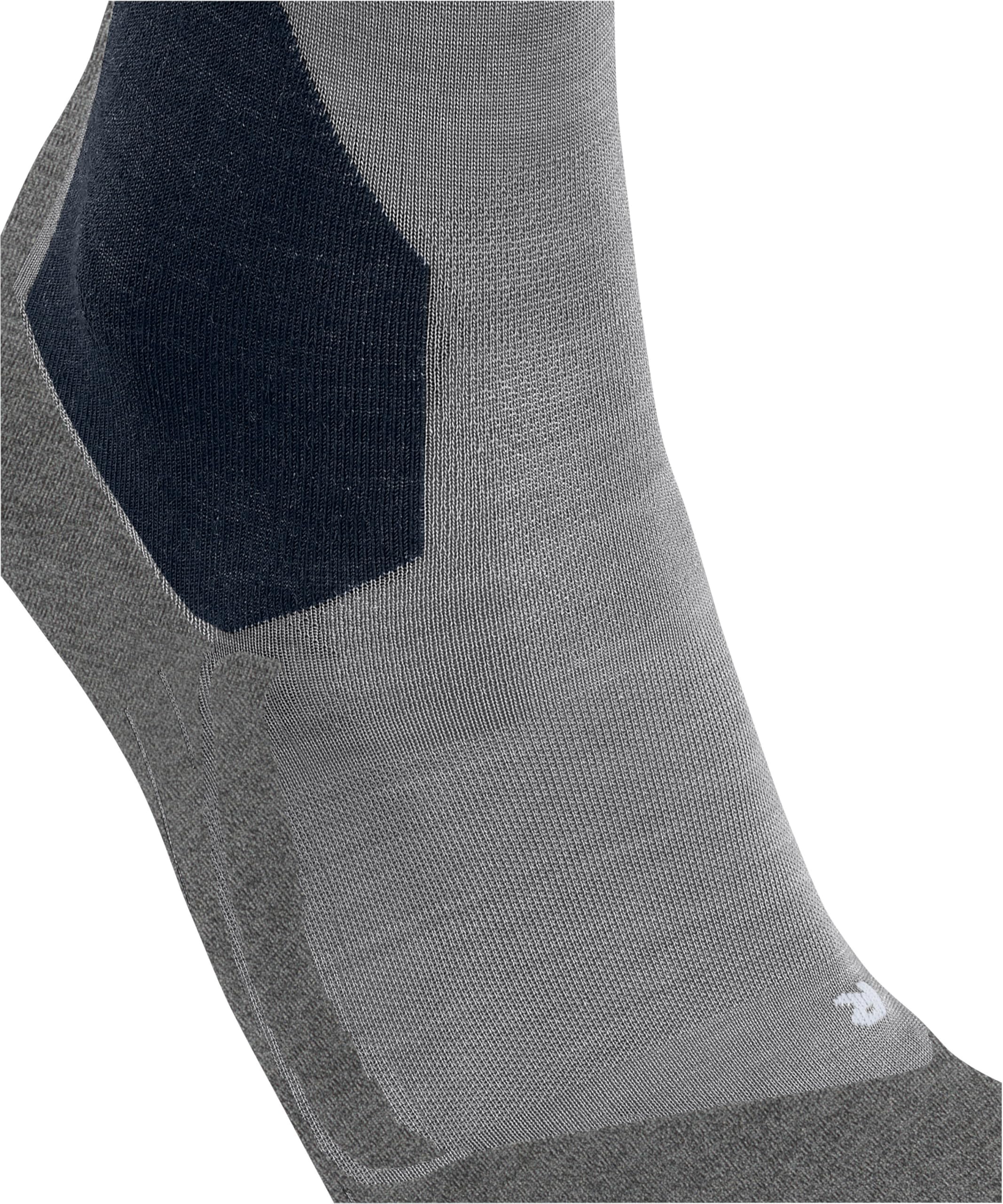 FALKE Kobiety Skarpety narciarskie SK6 Pro W Kh Wełniany materiał funkcjonalny Lyocell ciepłe supercienkie1 Para, Szary Mid Grey Melange 3539, 39-40
