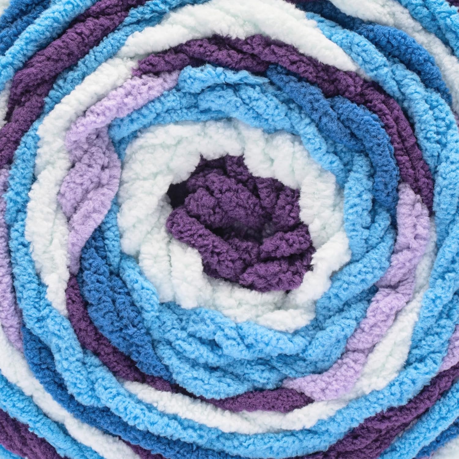 Bernat All in One Blanket Granny Lilac Waves Yarn - 2 Pack of 240g / 8.5oz - 100% Polyester - #6 Super Bulky - 178 Yards per Skein - Knitting/Crochet
