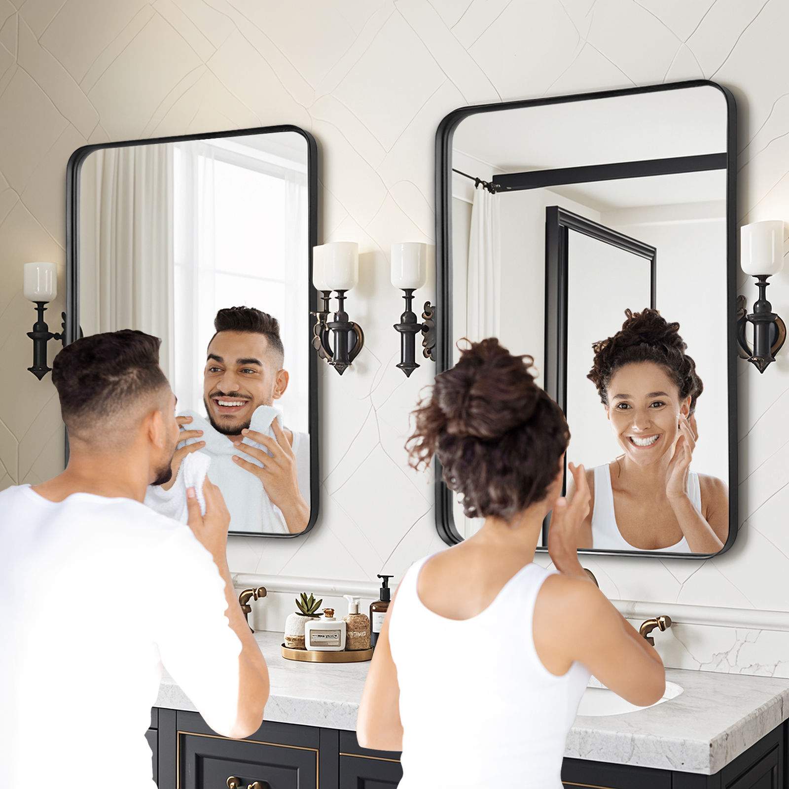 y.yu Amazon.com: Fabuday Bathroom Wall Mirror Rectangle - 36x24