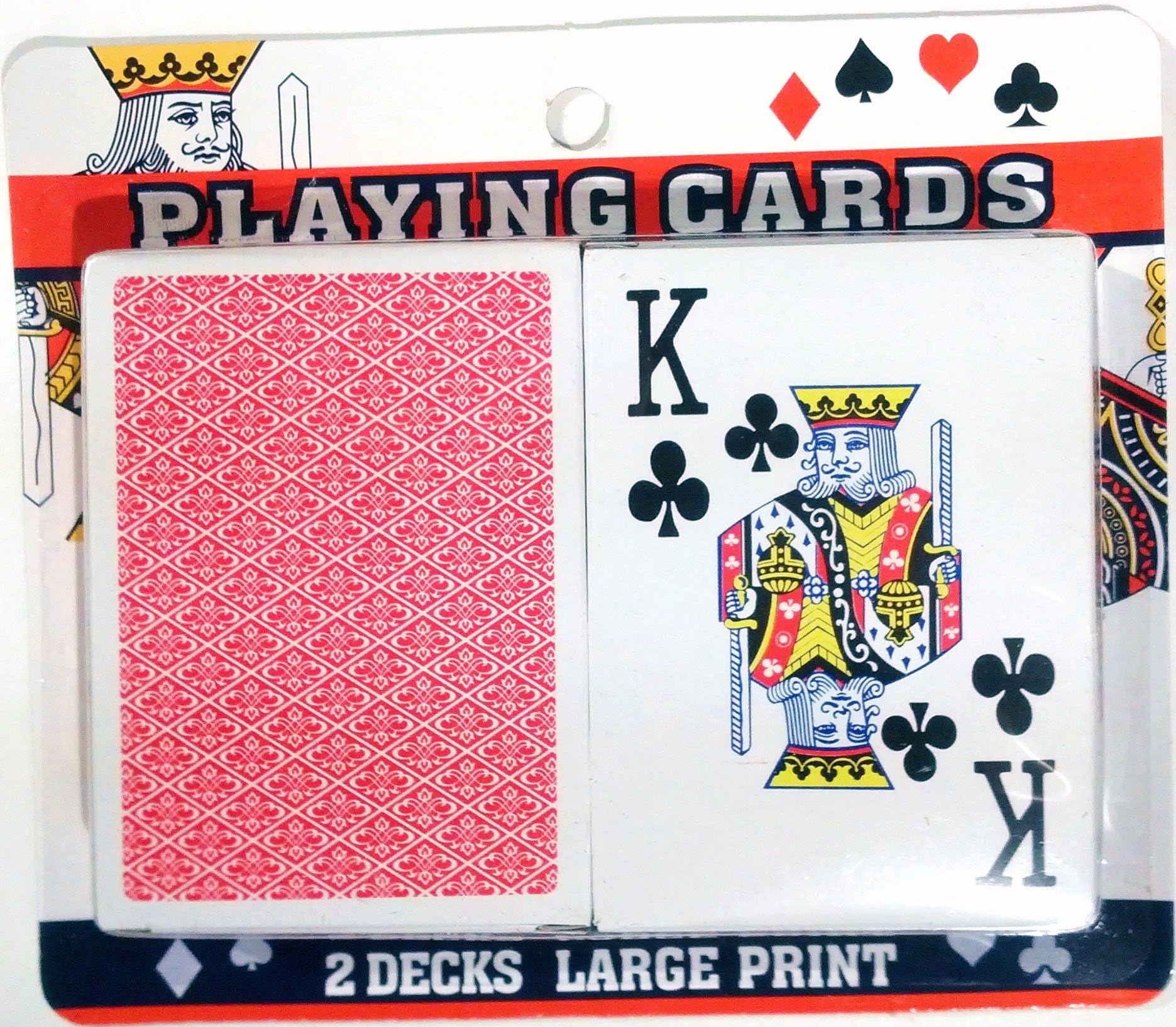 Large Print Playing Cards with Joker, 2 Decks