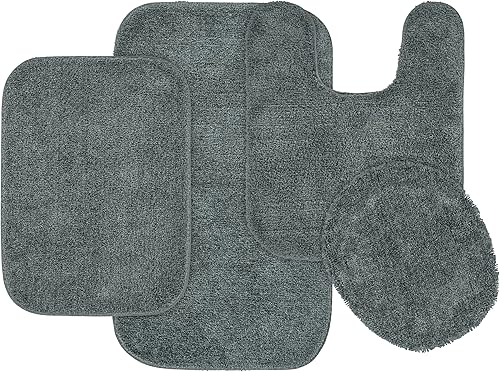 Miniatura 24 de Garland Rug 2 alfombras de baño tradicionales de nailon lavables de espuma marina (17 x 24 pulgadas, 21 x 34 pulgadas), suaves, absorbentes y Espuma