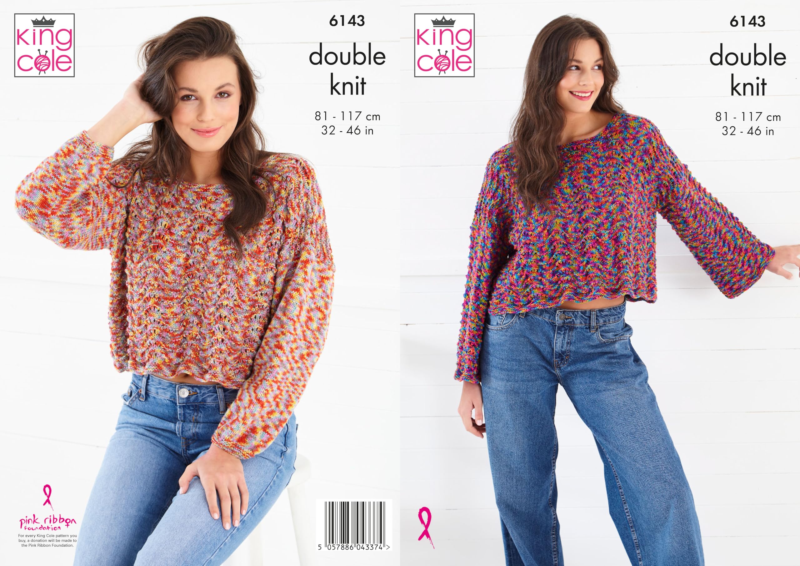 King Cole Double Knitting Pattern 6143 Sweaters 32 - 46 in