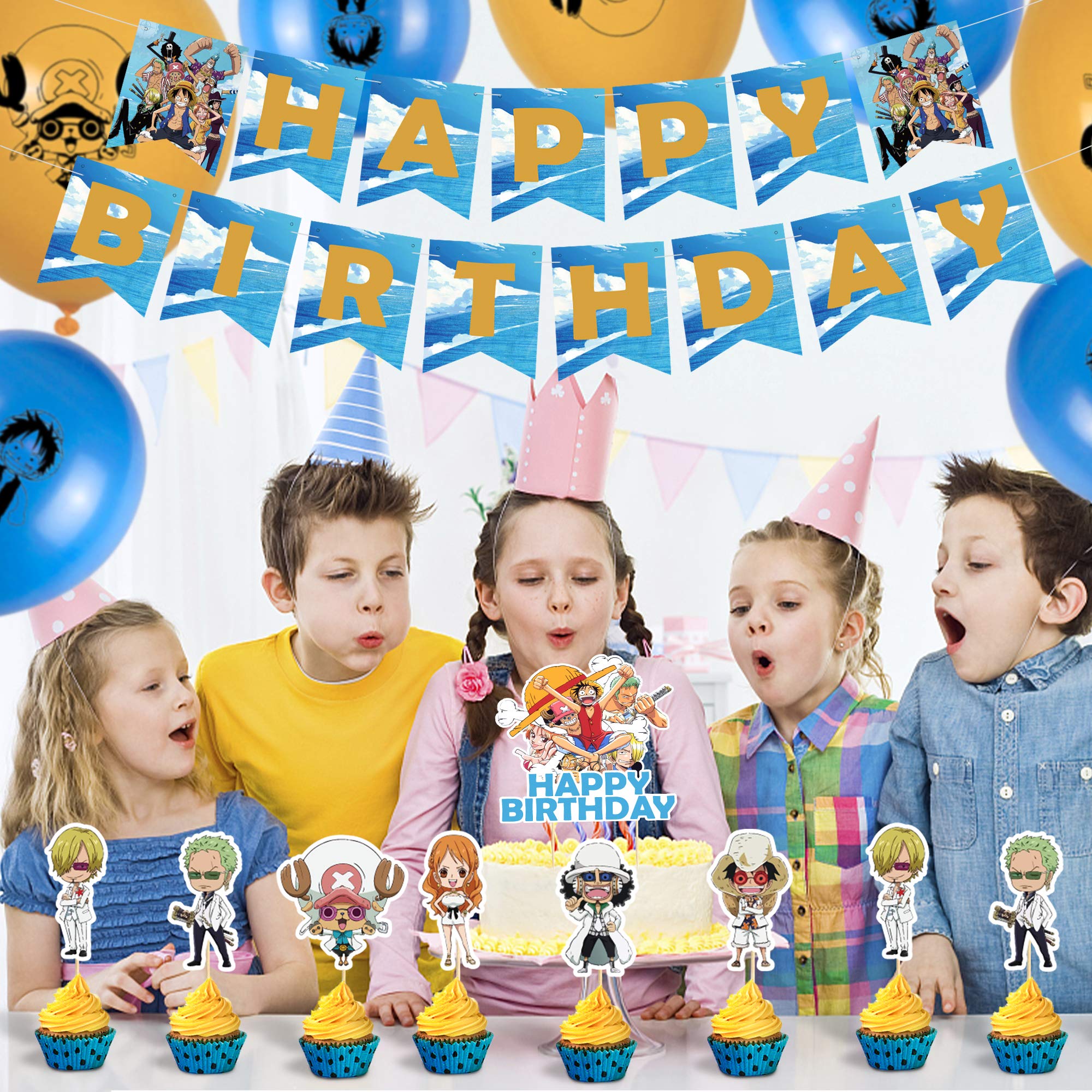 One Piece Birthday Party Supplies Anime Party Decorations For Luffy Fans Included Banner Cake Toppers Cupcake Toppers Balloon Amazon Sg Office Products One Piece Birthday Party Supplies Anime Party Decorations For Luffy Fans Included Banner Cake Toppers Cupcake Toppers Balloon Amazon Sg Office Products