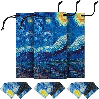 Microfiber Case Pouch Bag Glasses Sunglasses Case with Matching Cleaning Cloth