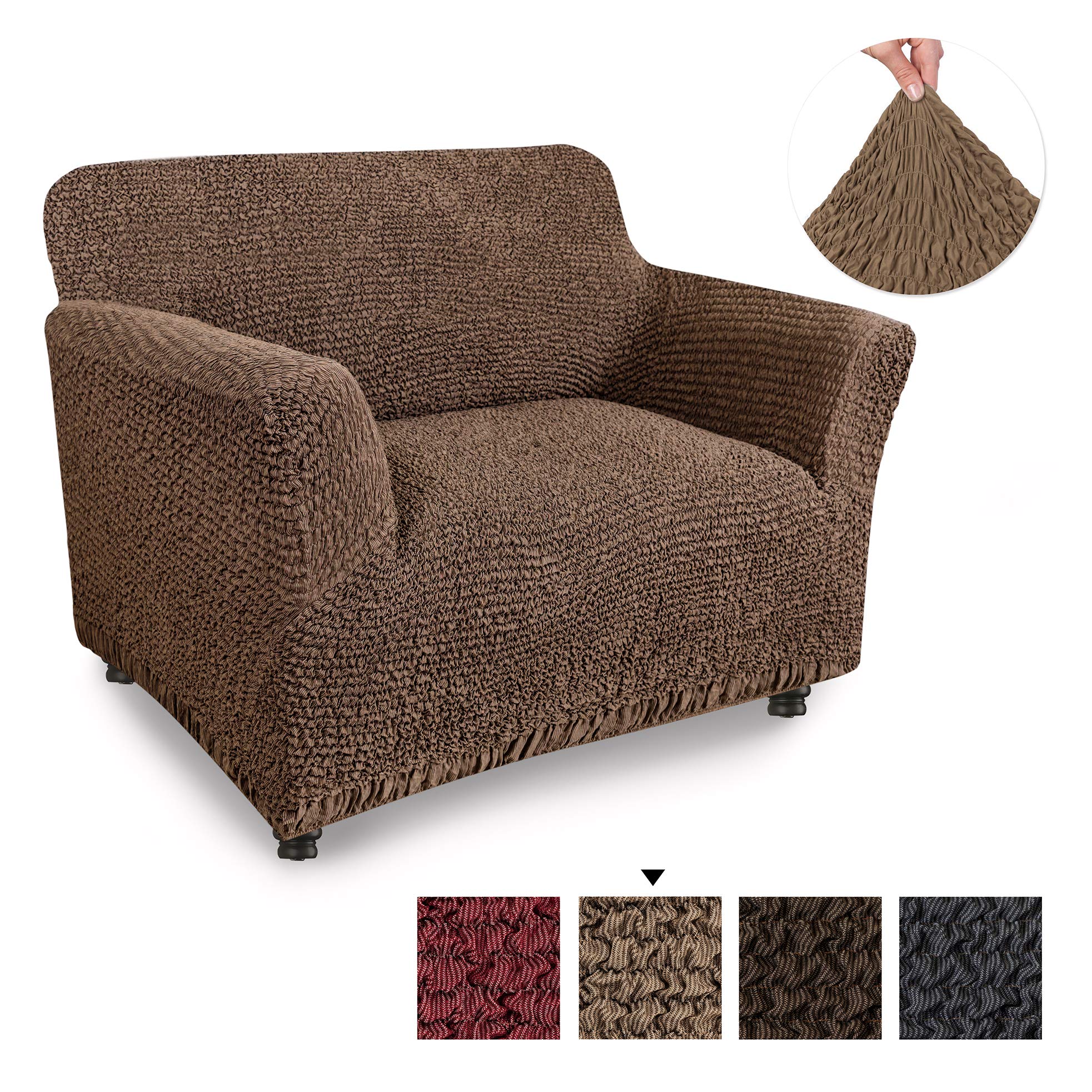 Paulato By Ga I Co Chair Cover Armchair Cover Armchair Slipcover Cotton Fabric Slipcover 1 Piece Form Fit Stretch Stylish Furniture Protector Mille Righe Collection Camel Chair Buy