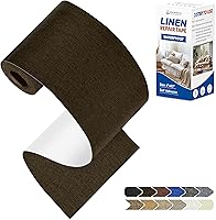 Vista 128 de KING MOUNTAIN Parches de reparación de lino fino, tela autoadhesiva, 8 x 11 pulgadas, 2 unidades, multicolor, para sofá (negro carbón)