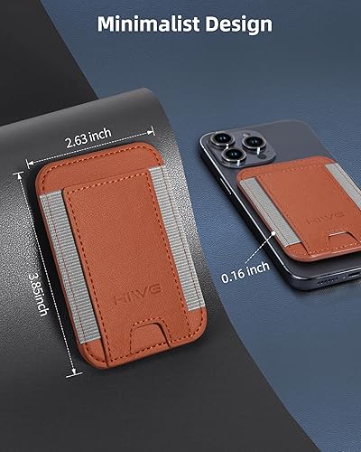 Miniatura 8 de Magsafe - Cartera magnética para Apple Magsafe, soporte magnético para tarjetas Magsafe para iPhone 12, iPhone 1314, billetera Magsafe de cuero
